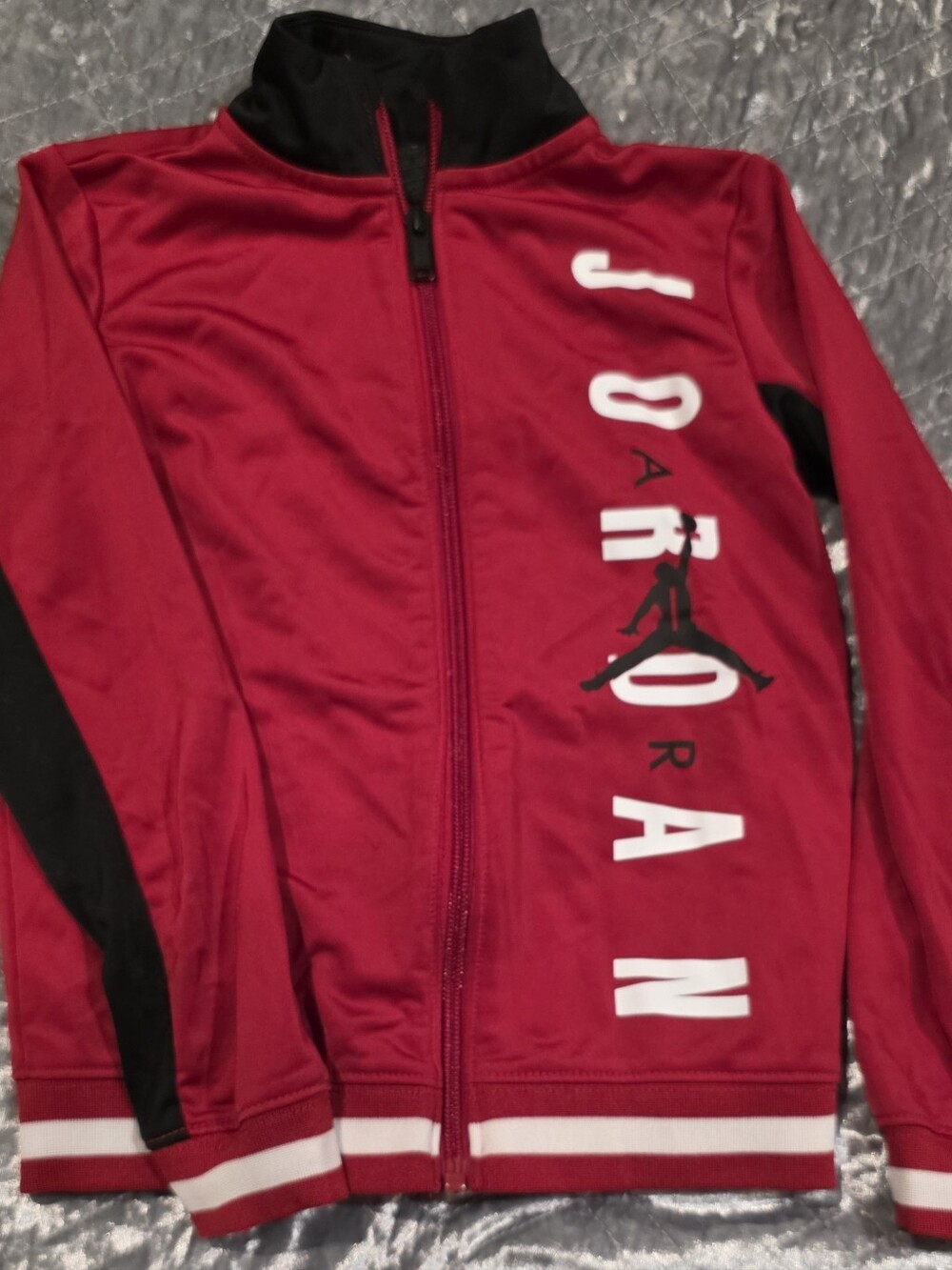 Jordan Red and Black Full-Zip Lightweight Track Jacket